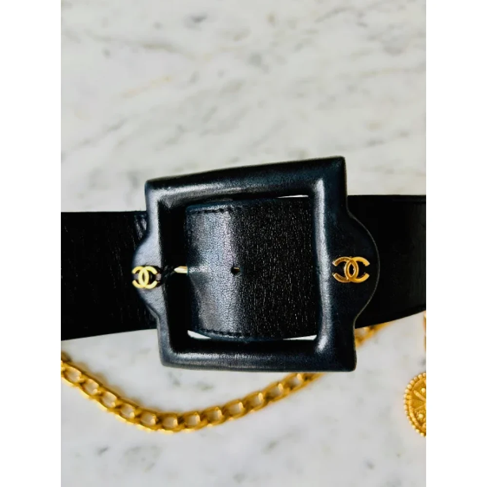 Chanel Vintage Pre-owned Fabric belts Black Dames