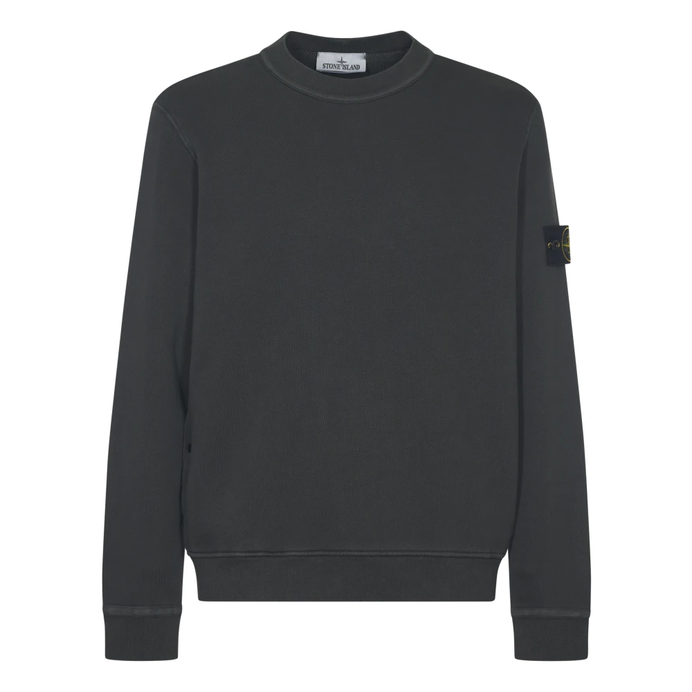 Stone Island Lei Grijs Katoenen Ronde Hals Sweatshirt Gray Heren