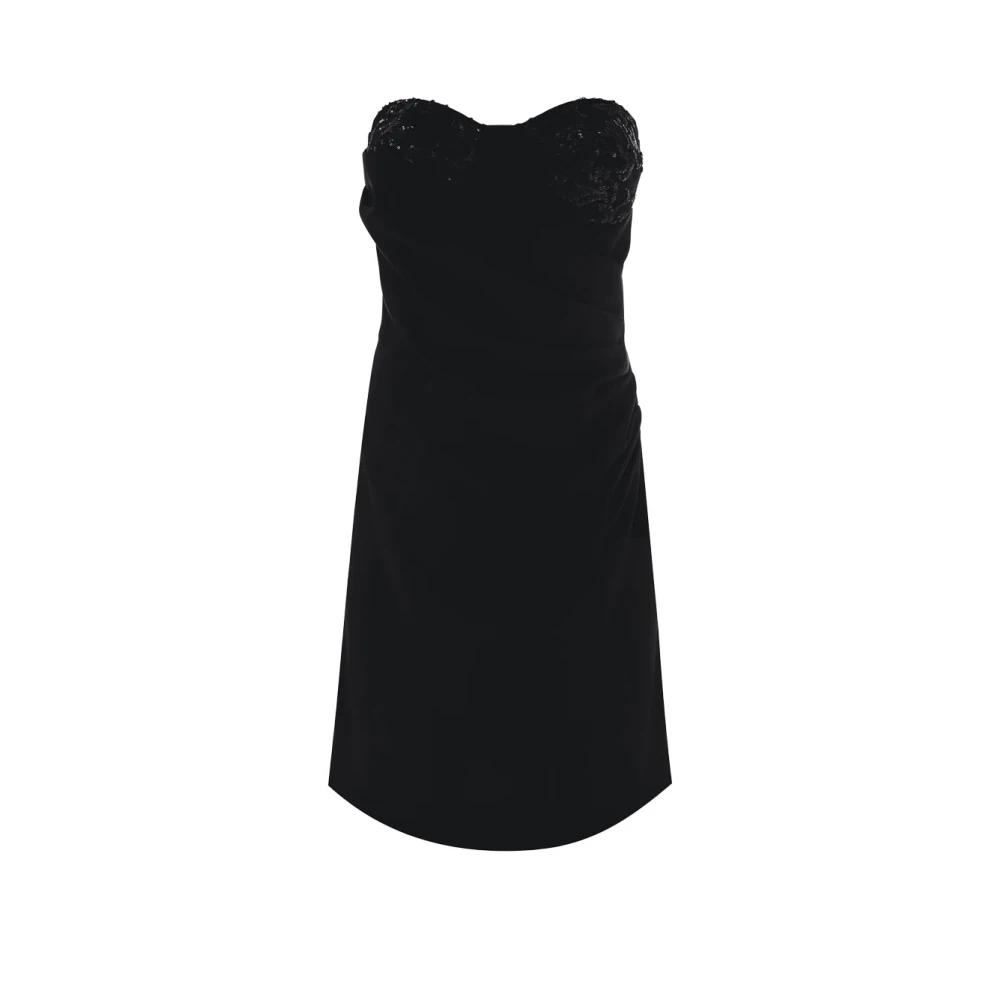 Kocca Korte jurk met pailletten Black Dames