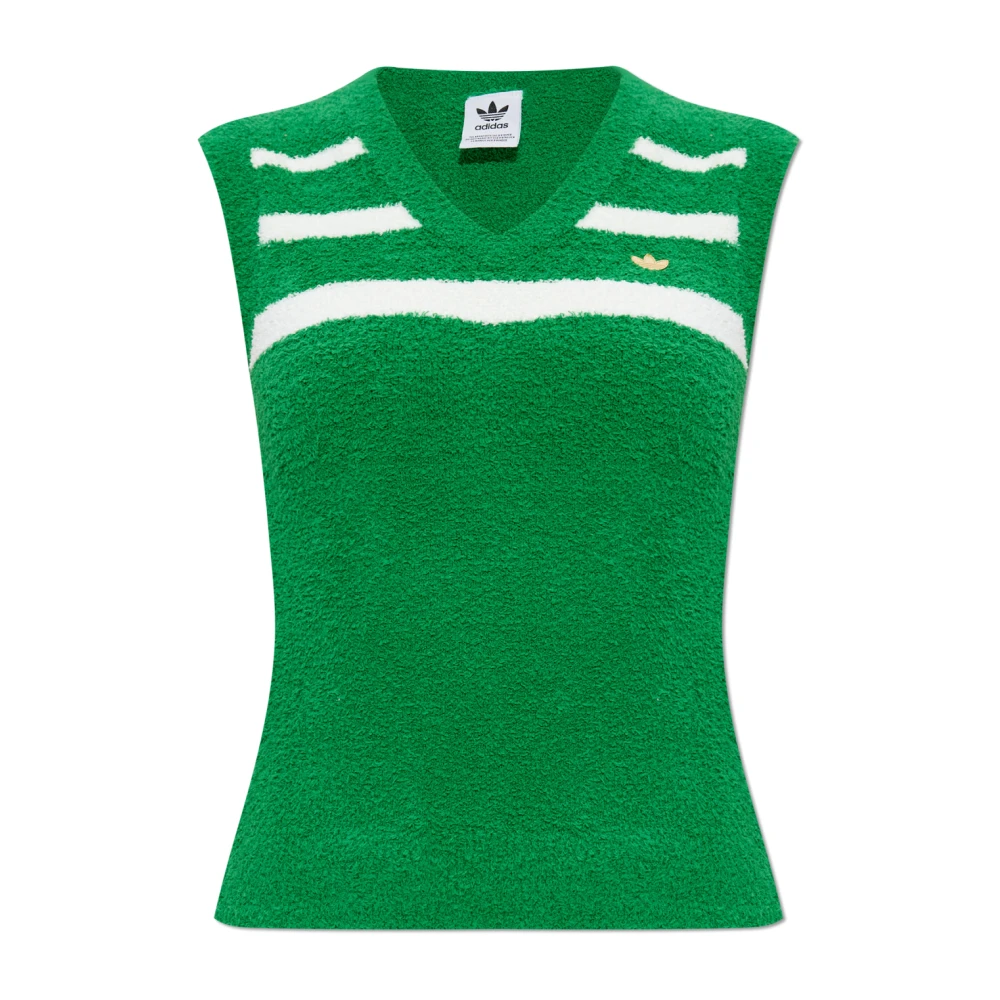 adidas Originals V-hals Vest Green Dames