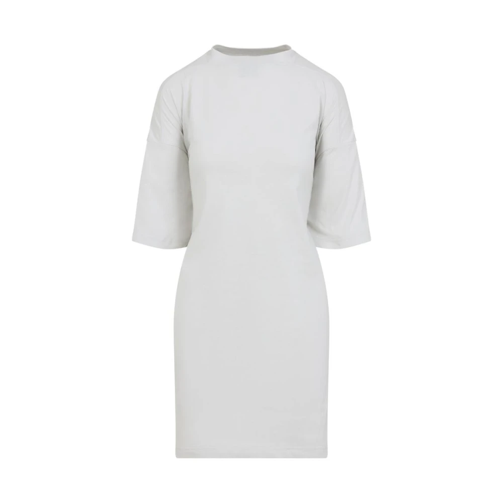 Balenciaga Vrouw Wit Kleedjes Dames, S, Mock Neck Drop Shoulder T-Shirt Jurk