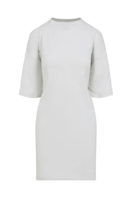 Mock Neck Drop Shoulder T-Shirt Klänning