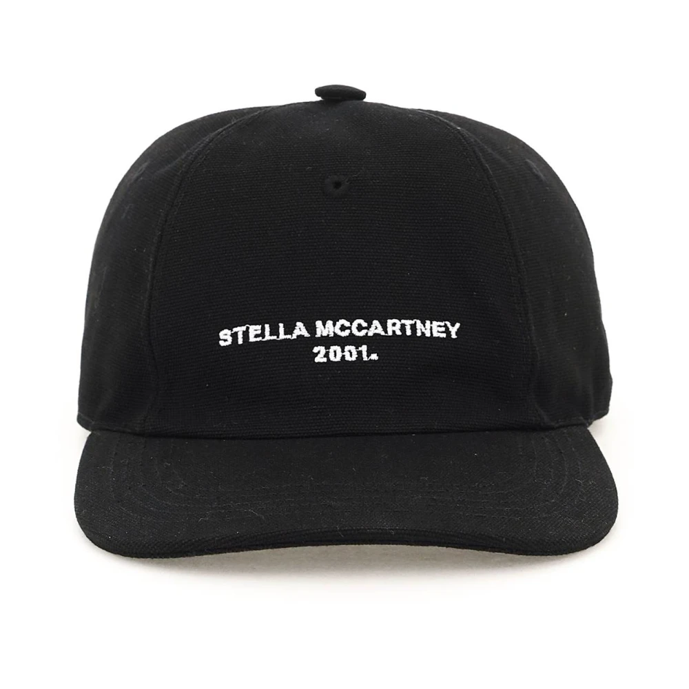 Stella Mccartney Women's Black Hats & Caps, 57 Cm, Contrasting Logo Baseball Cap