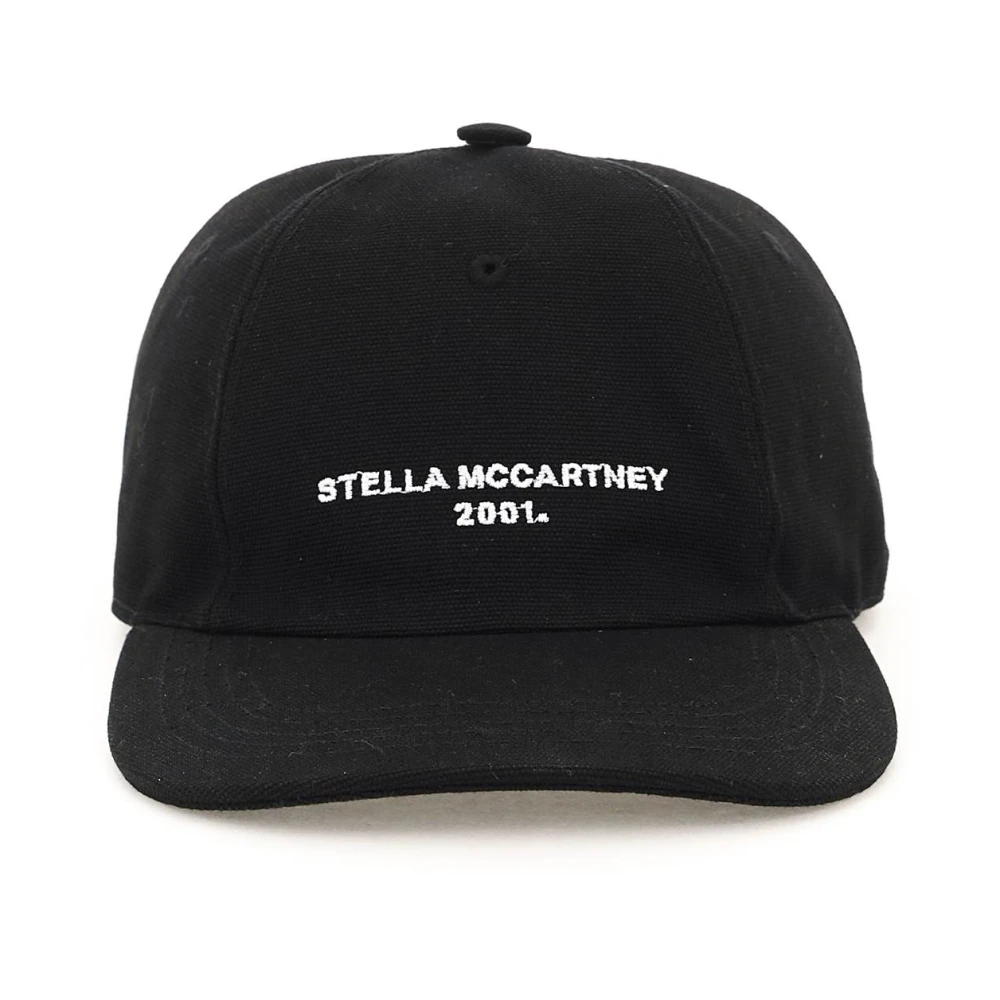 Stella Mccartney Contrasterende Logo Baseball Cap Black Dames