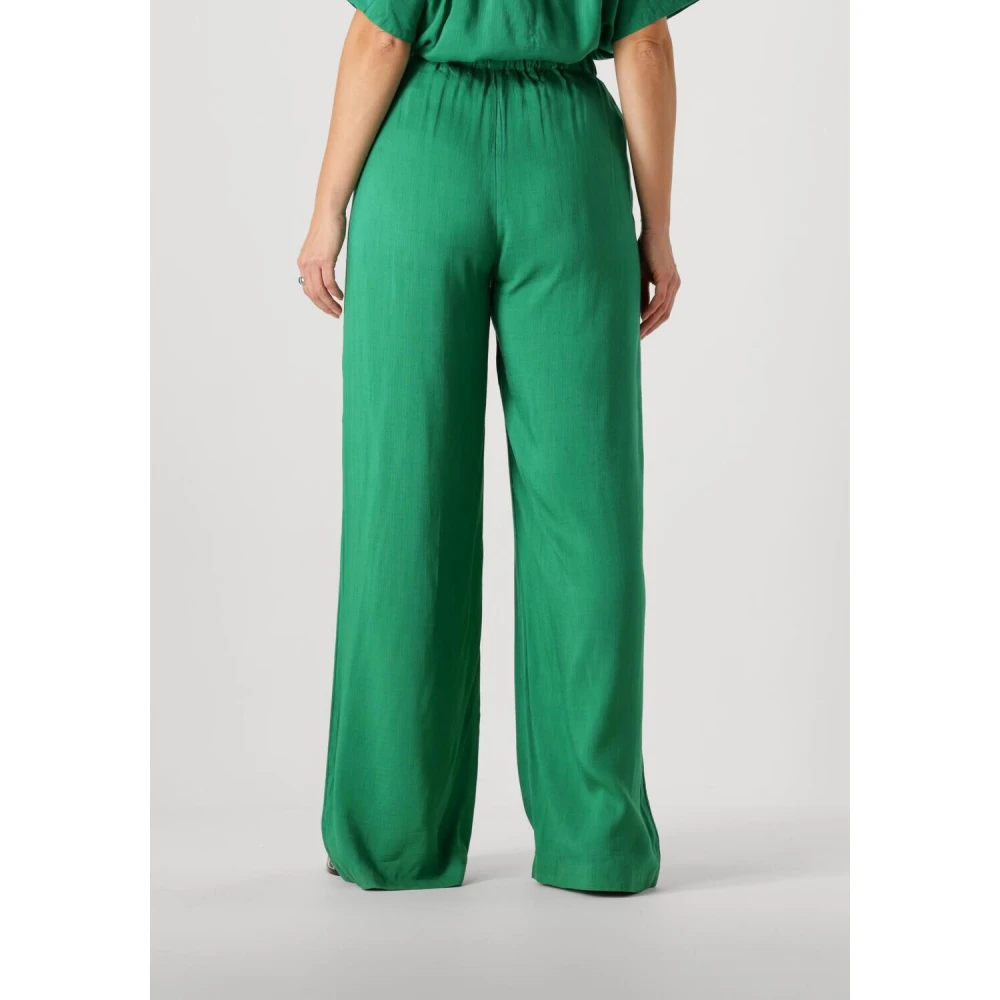 By-Bar Groene Wijde Dobby Broek Green Dames