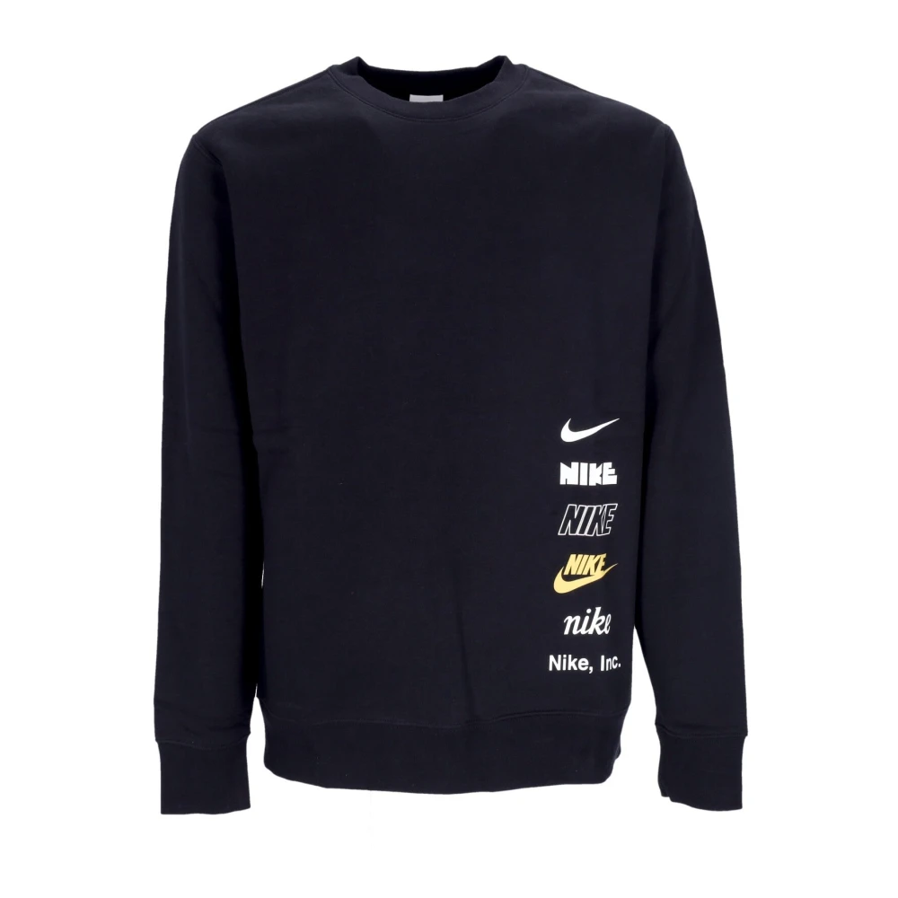 Nike Black Long Sleeve Training Tops, Male, Xl, Crewneck Sweatshirt