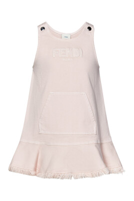 pink-fringed-dress-with-pouch-pocket