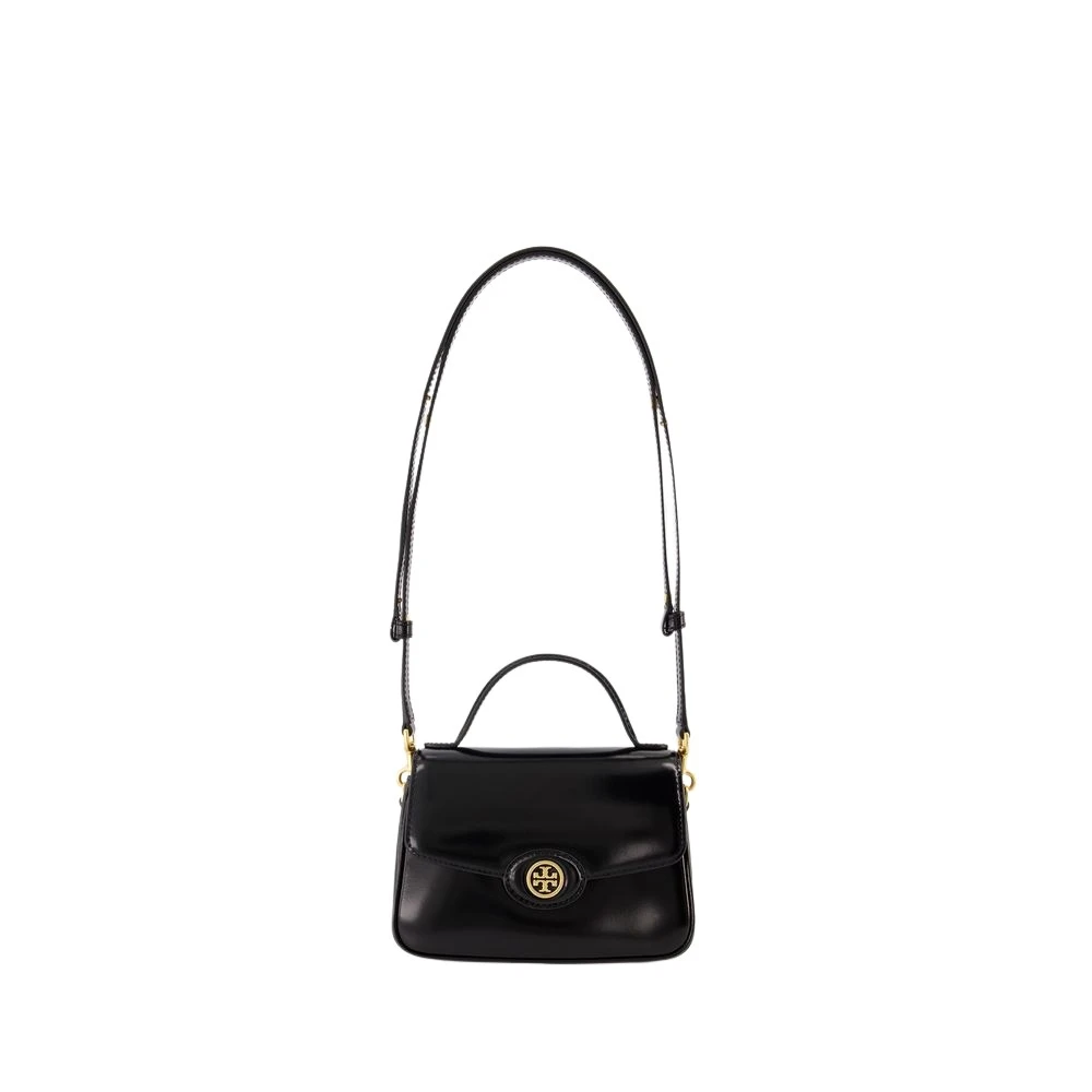 TORY BURCH Zwarte Leren Kleine Top Handtas Black Dames