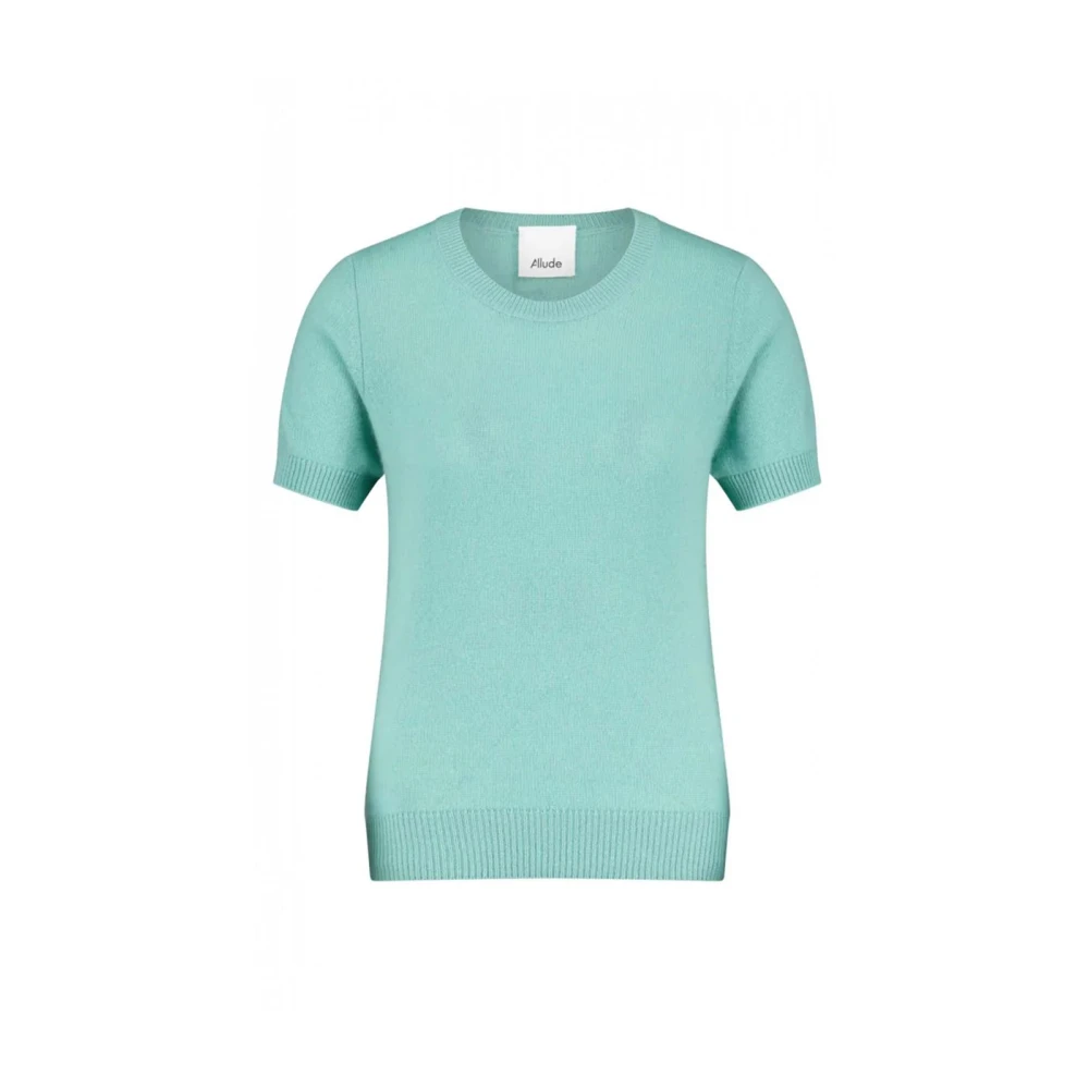 allude Korte mouwen kasjmier trui Green Dames