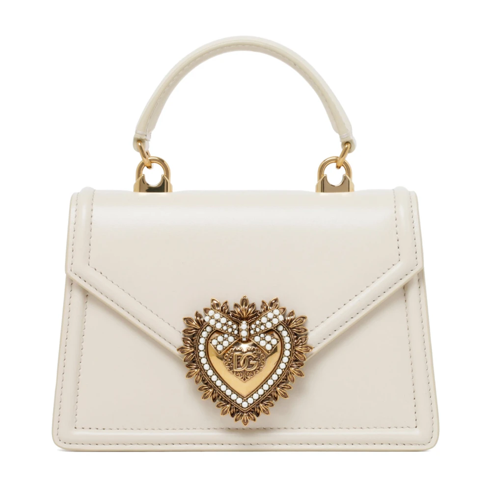 Dolce & Gabbana Kleine Devotion Handtas met Metalen Hart White Dames