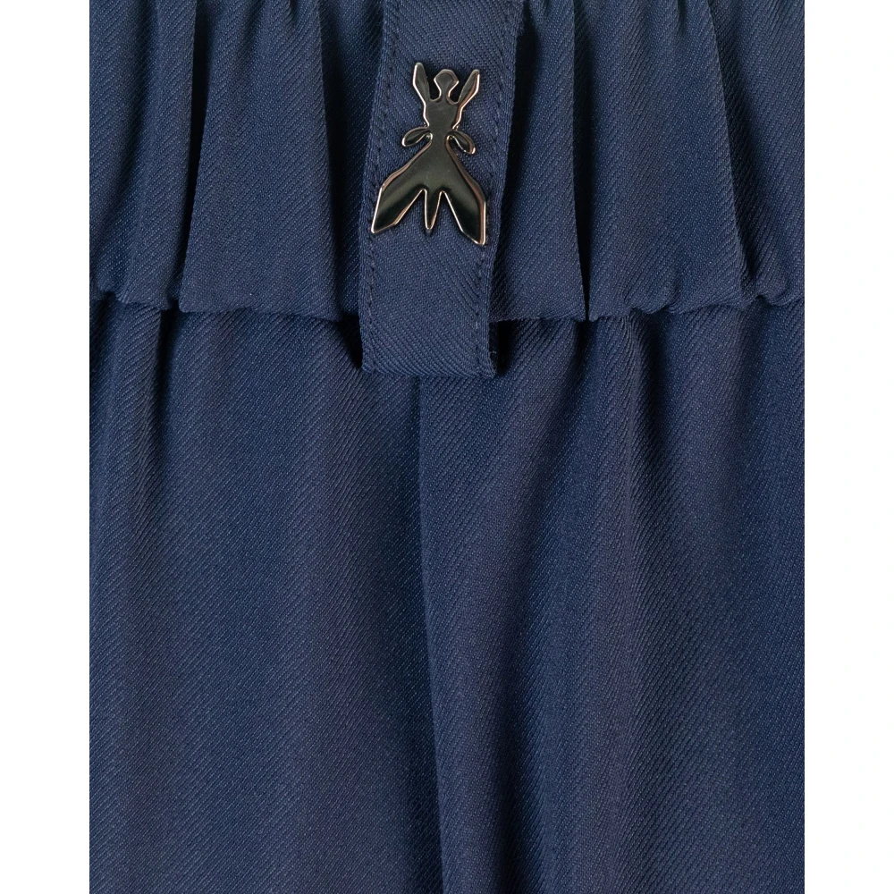 PATRIZIA PEPE Blauwe Straight Cut Broek Blue Dames