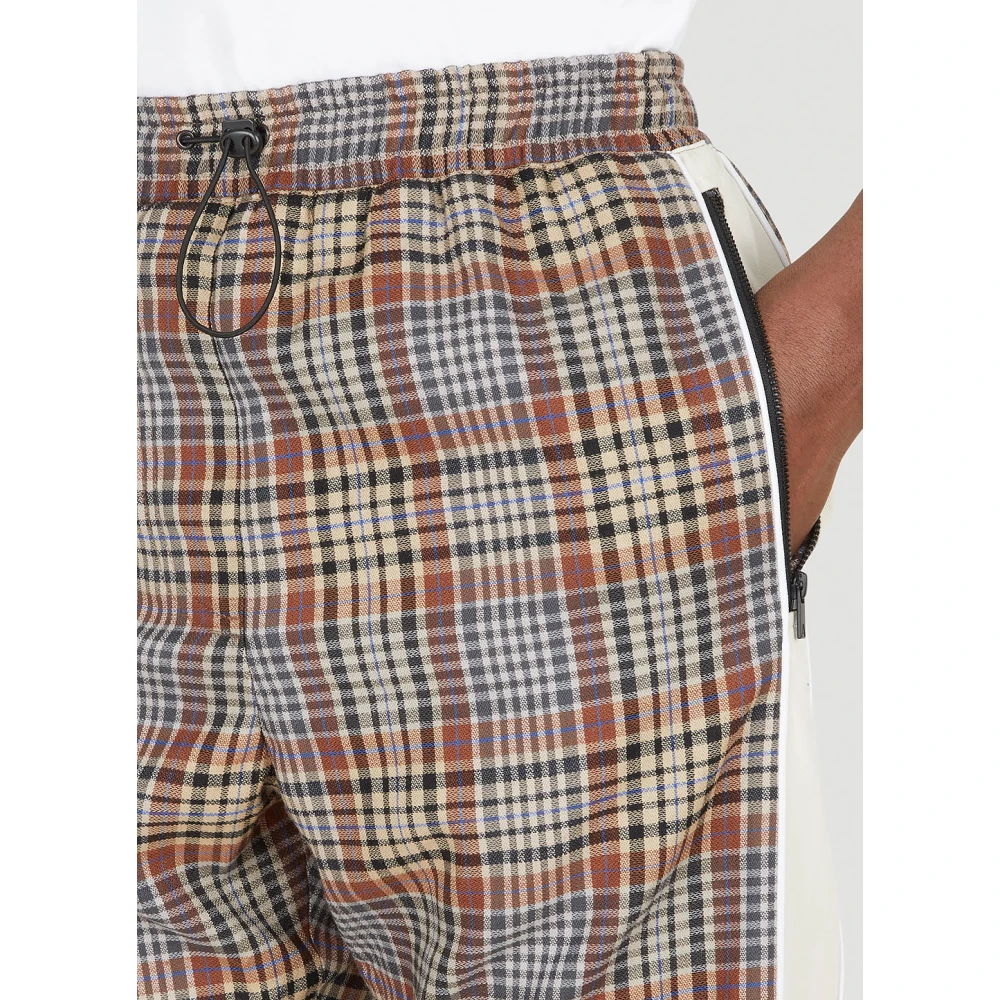 Ahluwalia Geruite Wollen Broek Brown Heren