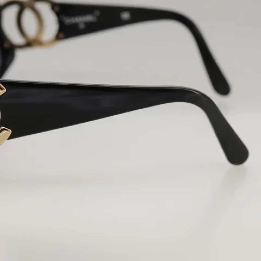 Chanel Vintage Pre-owned Plastic sunglasses Black Dames