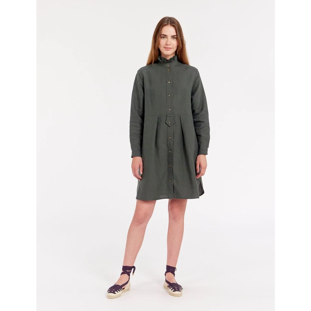 Ines De La Fressange Paris Monica Linnen Jurk Green Dames