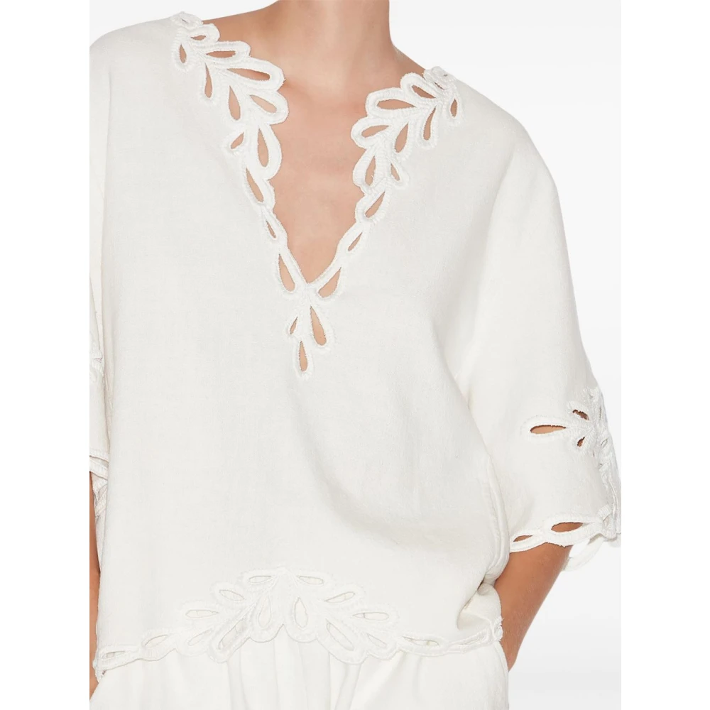 Isabel Marant Étoile Stijlvolle Shana Top voor vrouwen White Dames