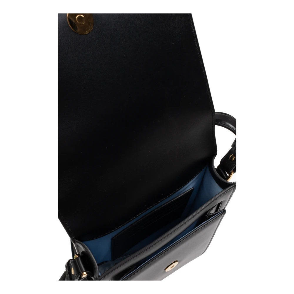 Versace Leren schoudertas Black Heren