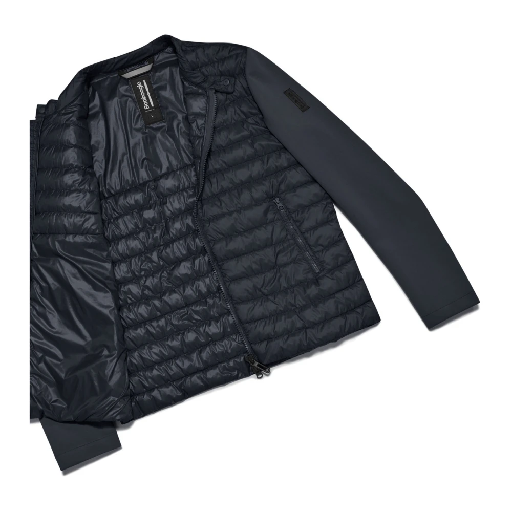 BomBoogie Bi-materiaal nylon en gebreid jack Blue Heren