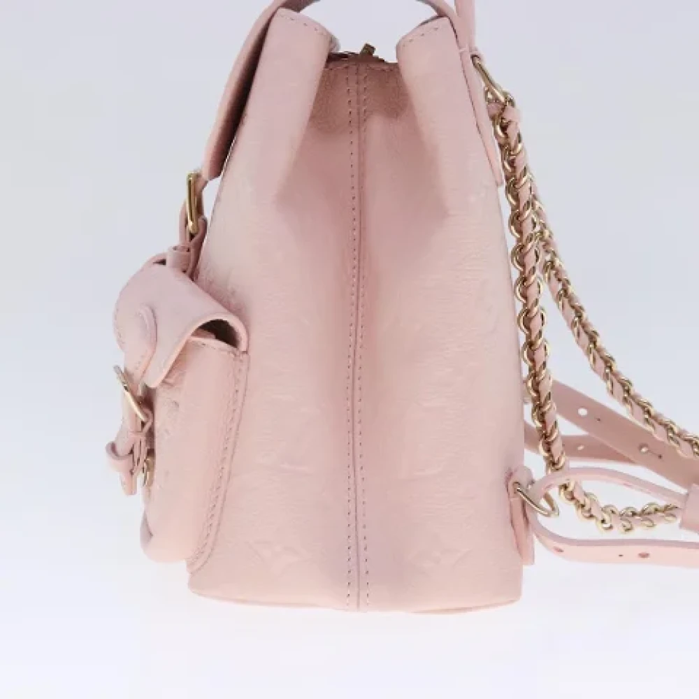 Louis Vuitton Vintage Pre-owned Leather backpacks Pink Dames