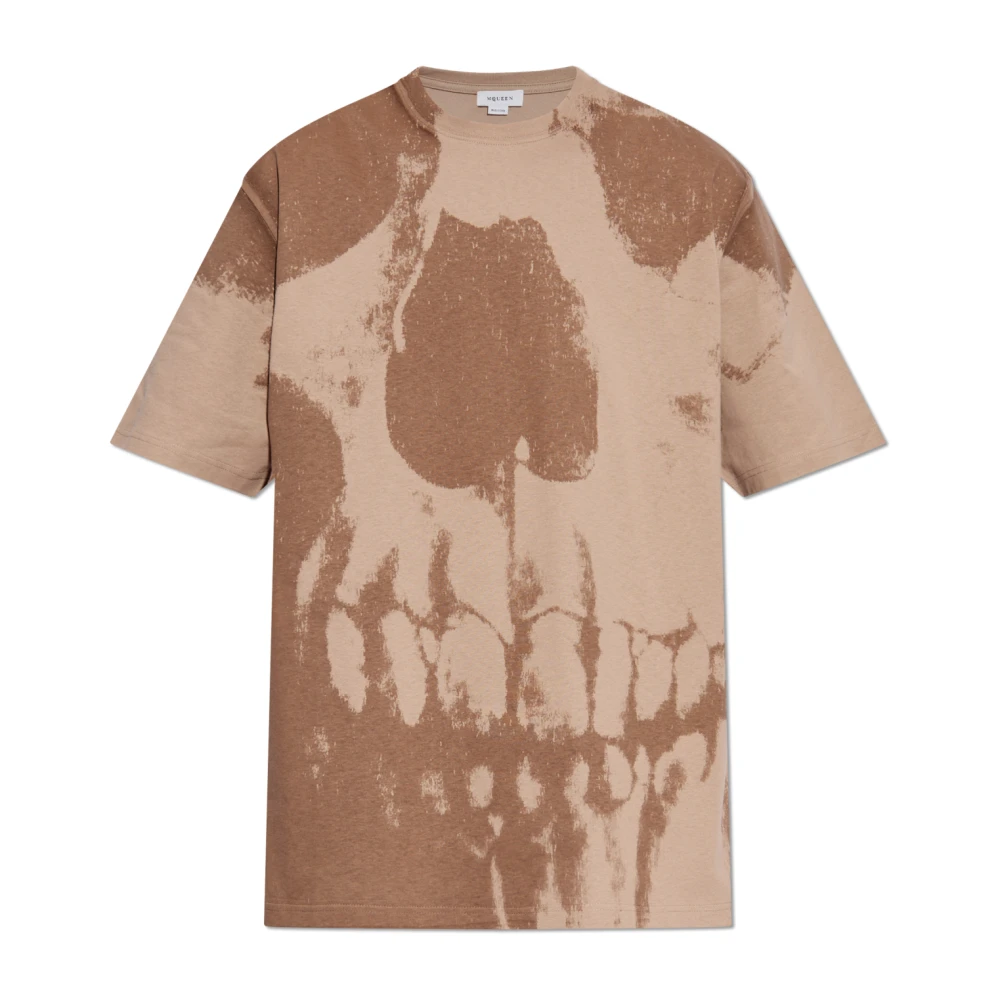 Alexander mcqueen T-shirt met print Beige Heren