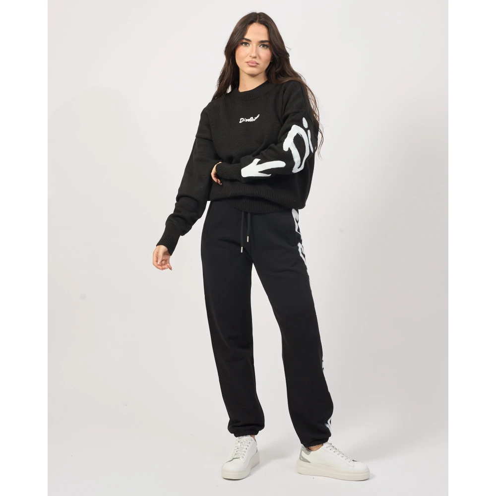 Disclaimer Zwarte trui met Maxi Logo Black Dames