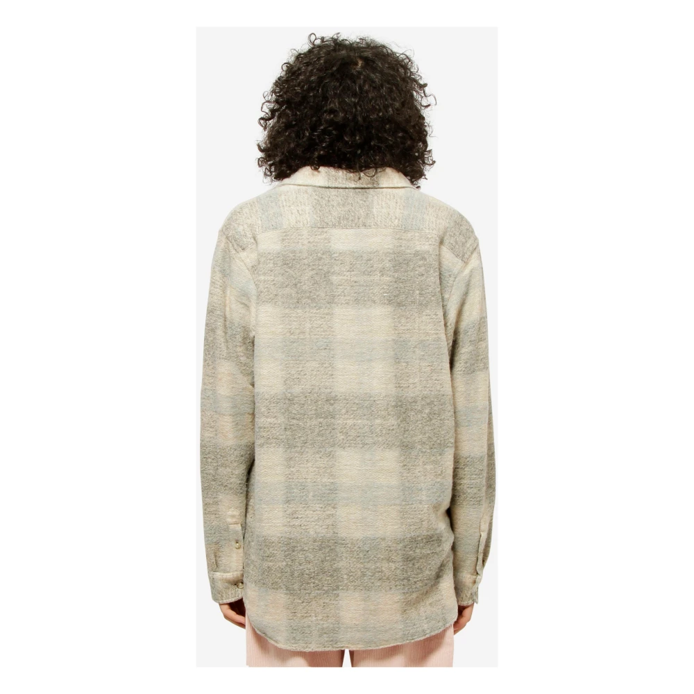 Stüssy Geruite Gebreide Shirt in Grijs Gray Heren