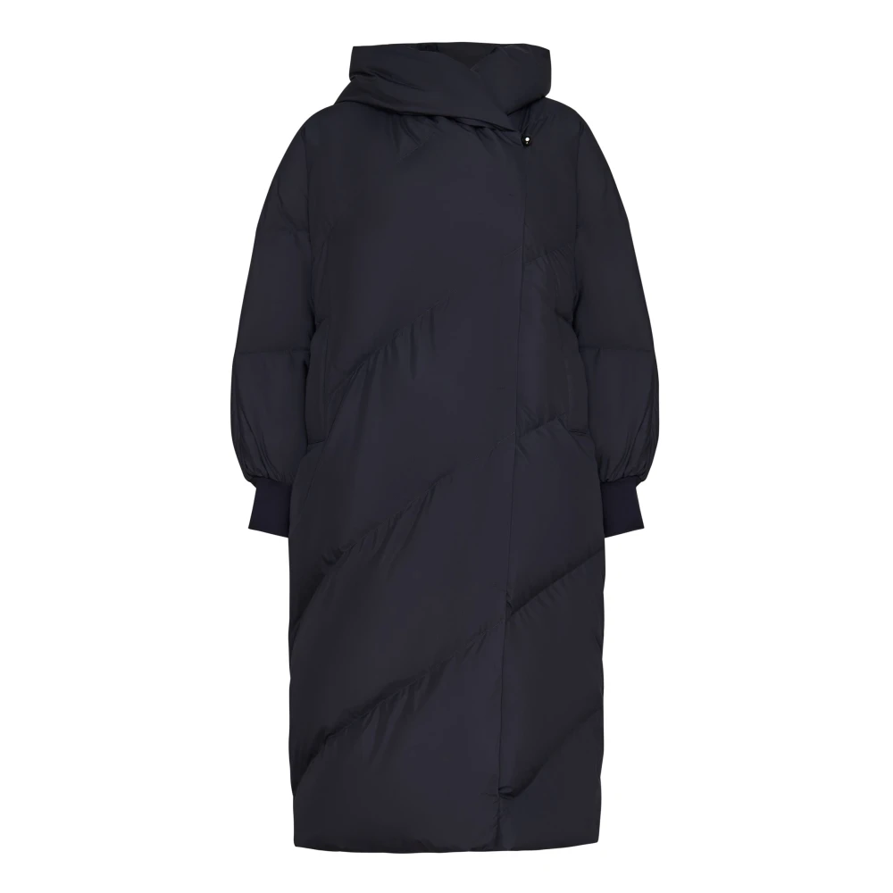 Cesare Gaspari Oversized Hood Quilted Puffer Coat Grijs Gray Dames