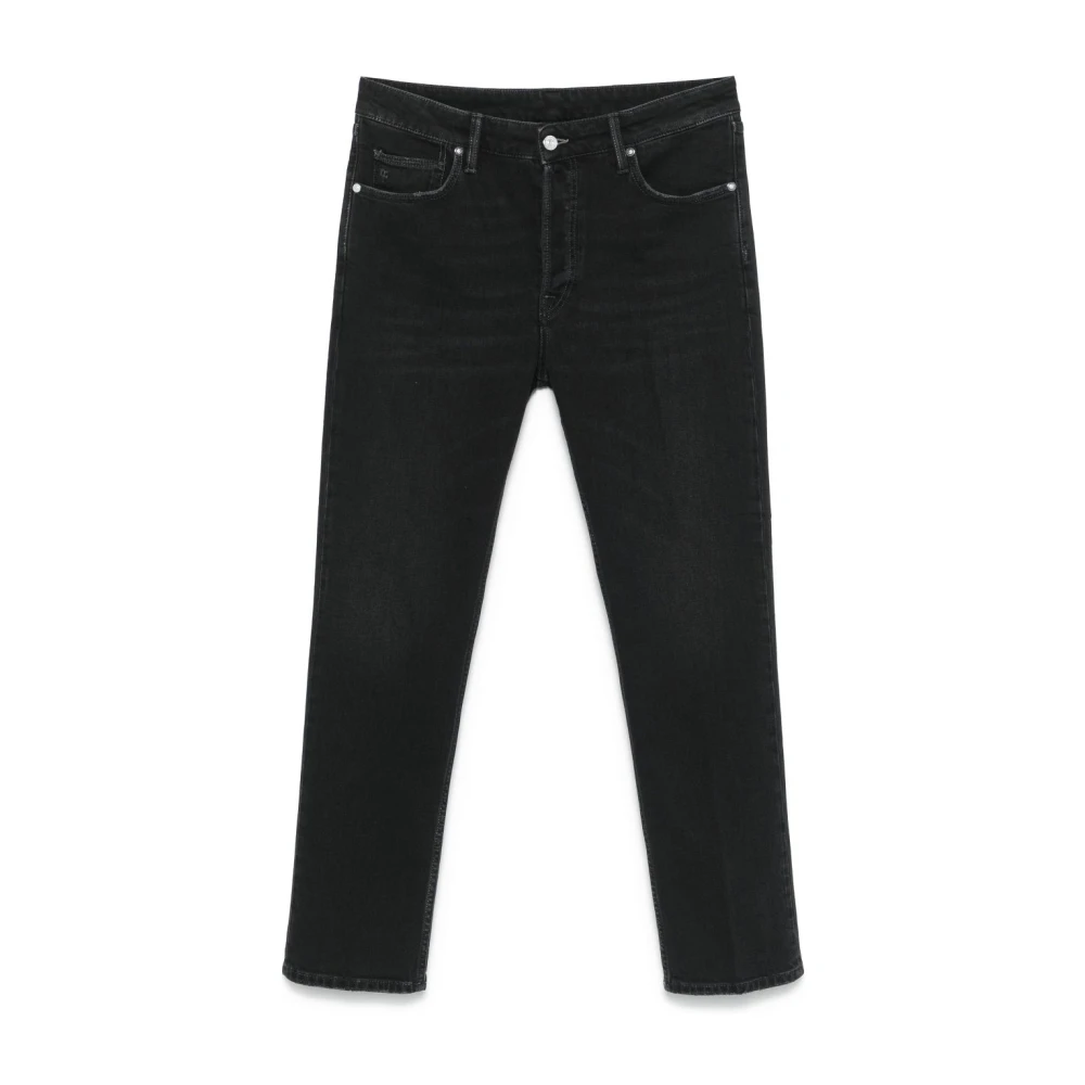 Nine In The Morning Zwarte Asthor Jeans met Logo Applicatie Black Heren