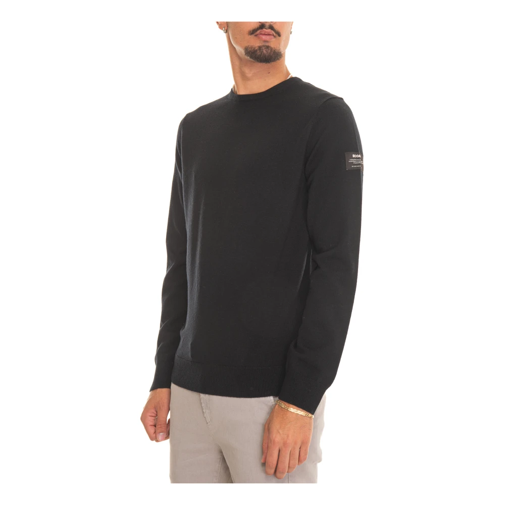 Ecoalf Gerecyclede Ronde Hals Pullover Black Heren