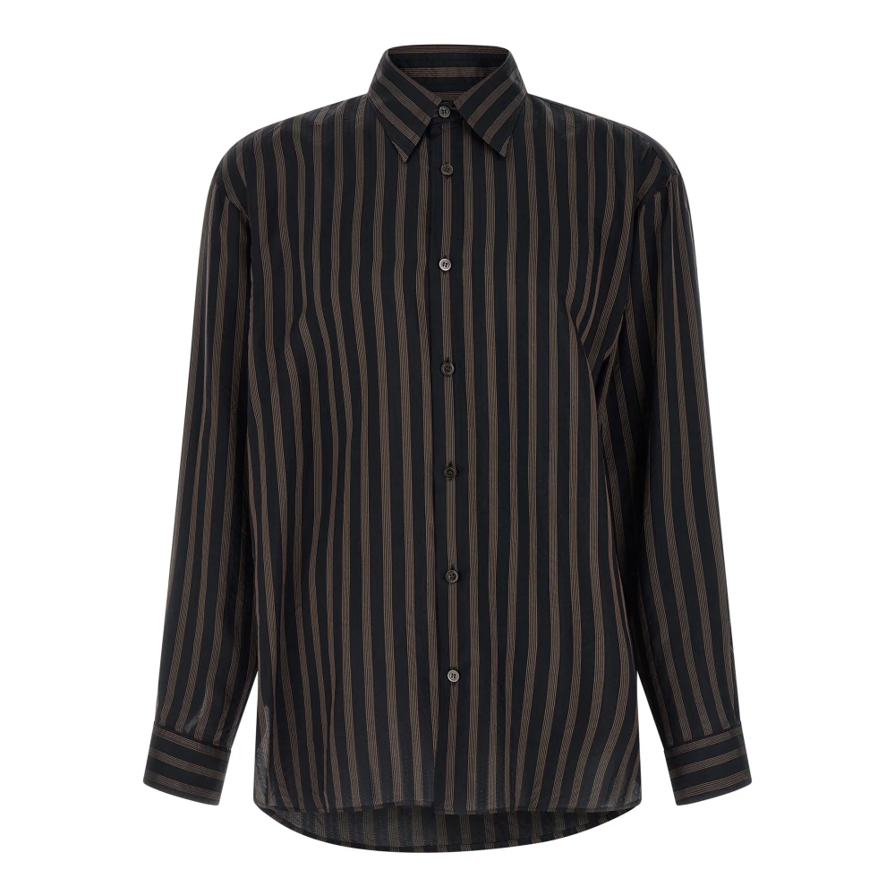 Dries Van Noten Men's Black Croom Cupro Shirt - Casual Shirts - Xl - Shirts