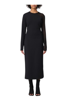 sheer-panel-midi-dress