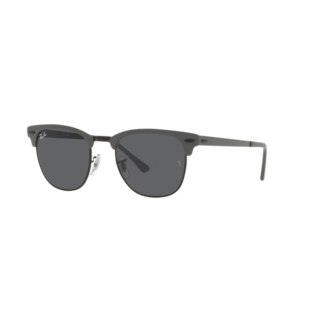 Ray-Ban Gray Sunglasses, Unisex, 51 Mm, Clubmaster Metal Sunglasses Grey/Black