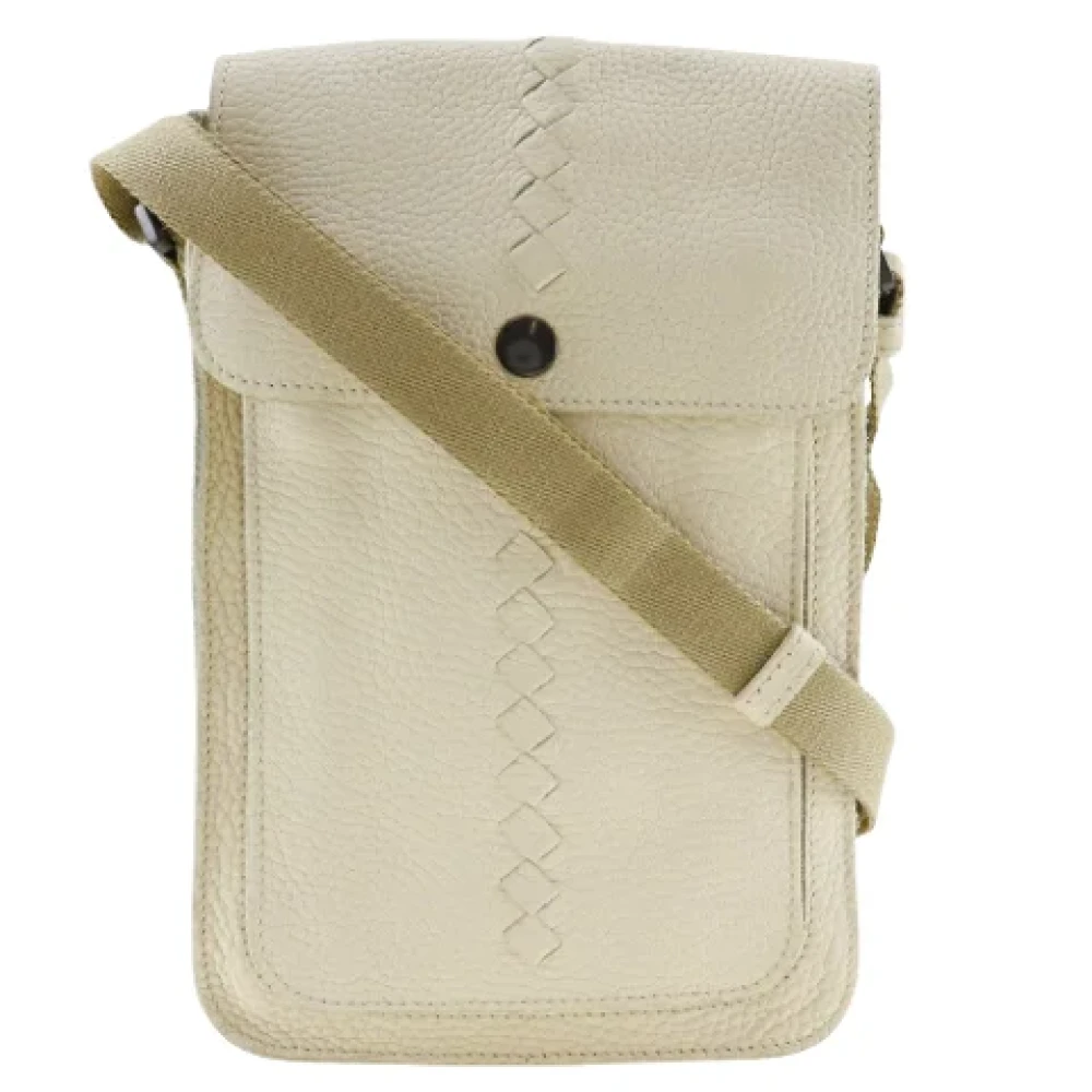 Bottega Veneta Vintage Pre-owned Leather crossbody-bags White Dames