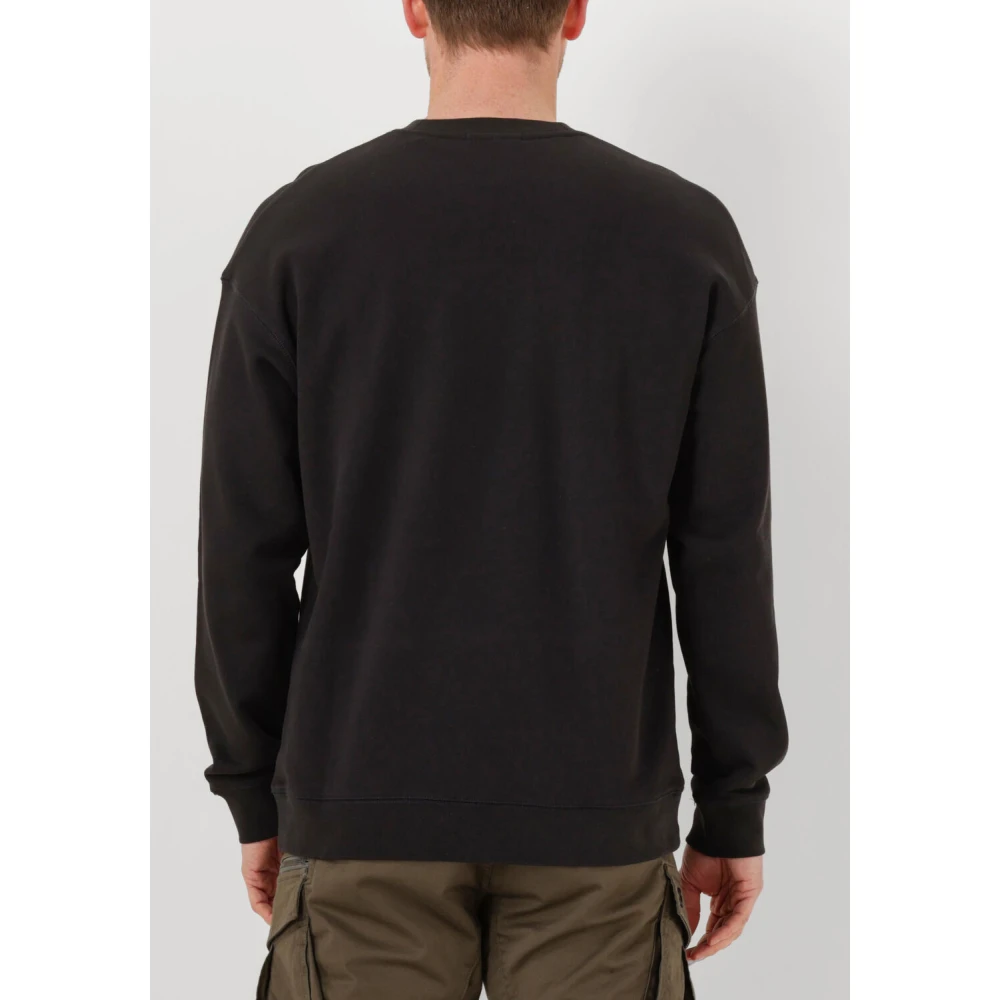 Scotch & Soda Logo Front Chest Sweatshirt Black Heren