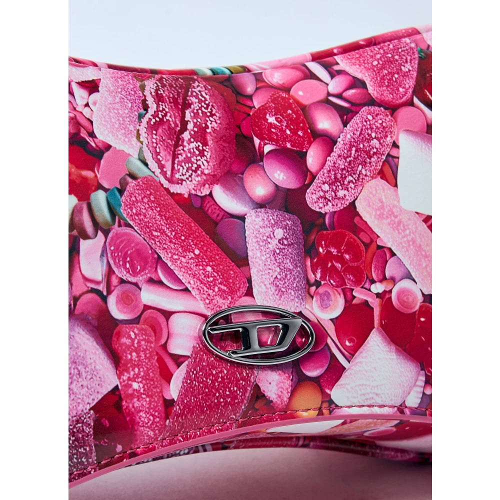 Diesel Schoudertas met Grafische Print Pink Dames