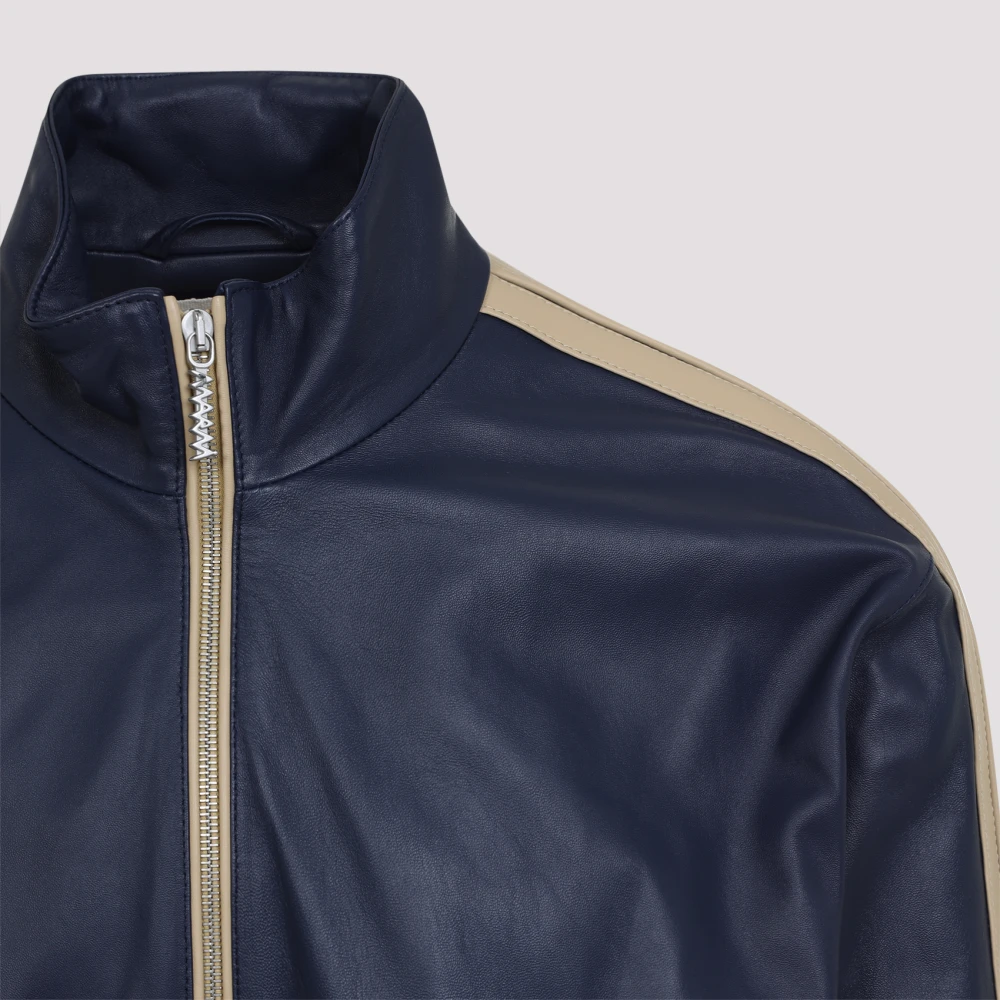 Marni Blauw Leren Jas Blue Heren
