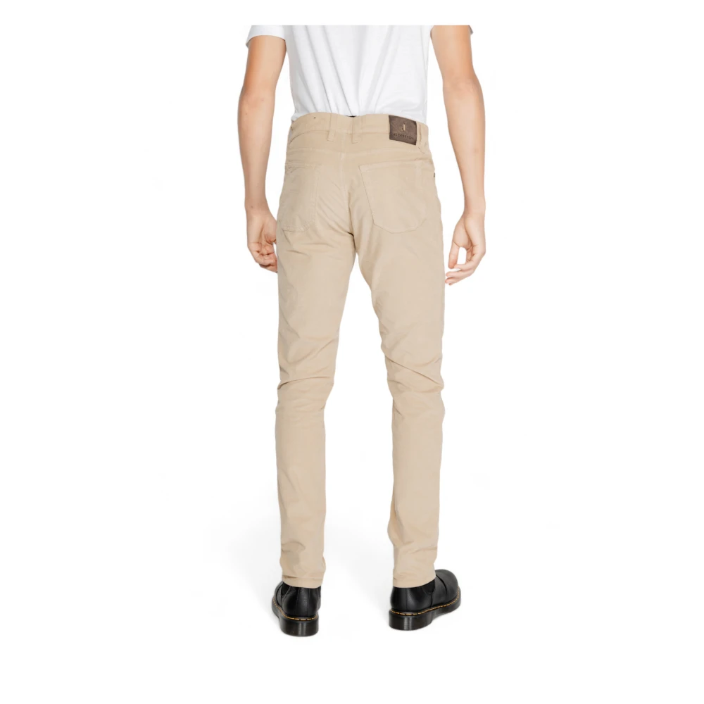 Jeckerson Beige Zip-Up Cotton Trousers Beige Heren