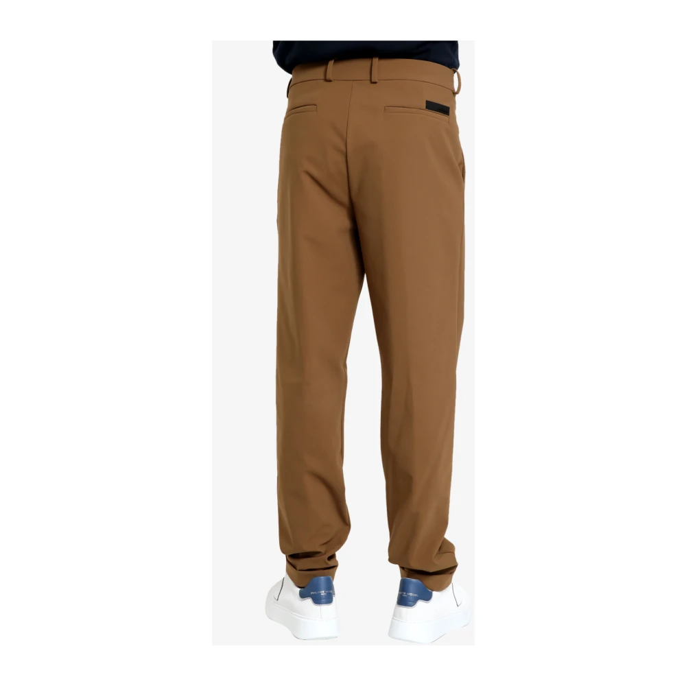 RRD Stretch Pantalon met Hoornen Knopen Brown Heren