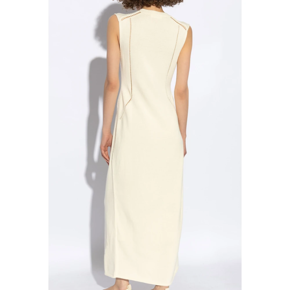 Jil Sander Gebreide Jurk Beige Dames