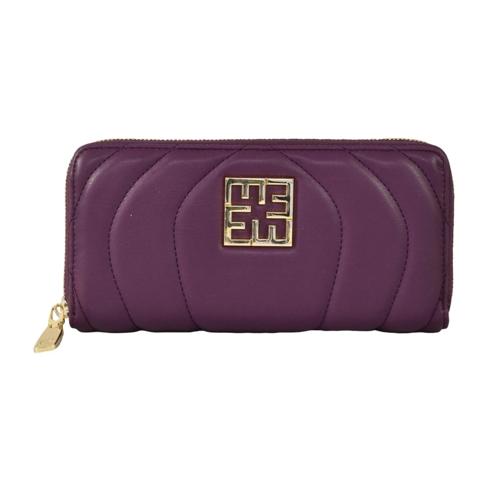 Ermanno Scervino Firenze Portemonnee van Polyurethaan Purple Dames
