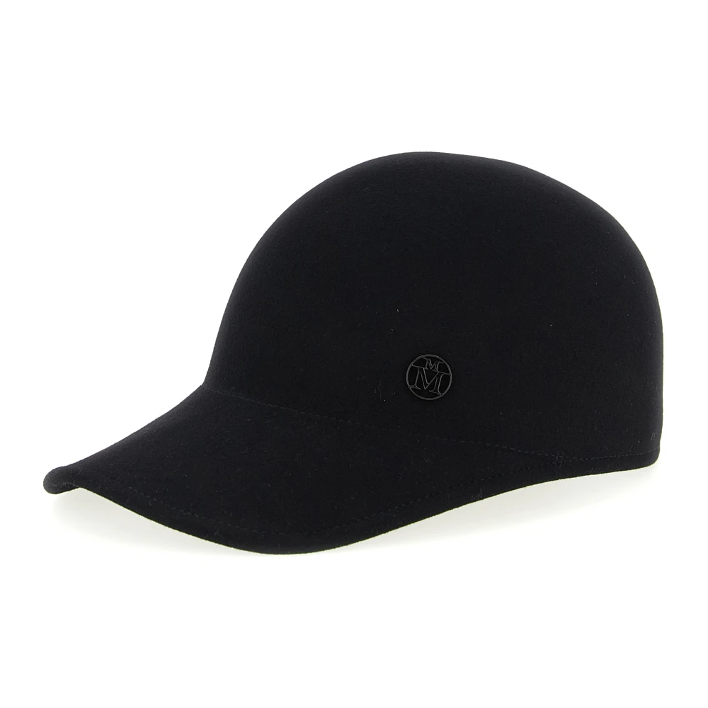 Maison Michel Women's Black Hats & Caps, M, Tiger Felt Hat