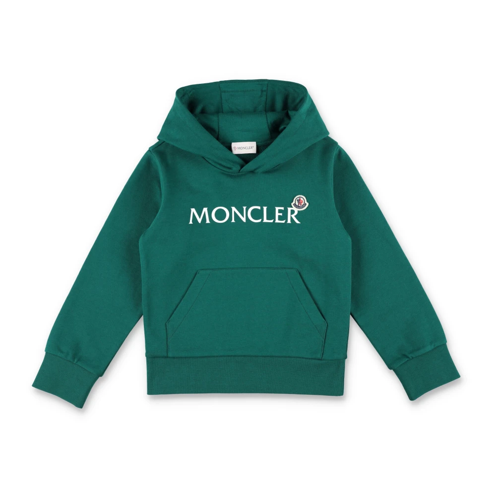 Moncler Grön Stickat Hoodie Logotyp Patch Green, Pojke