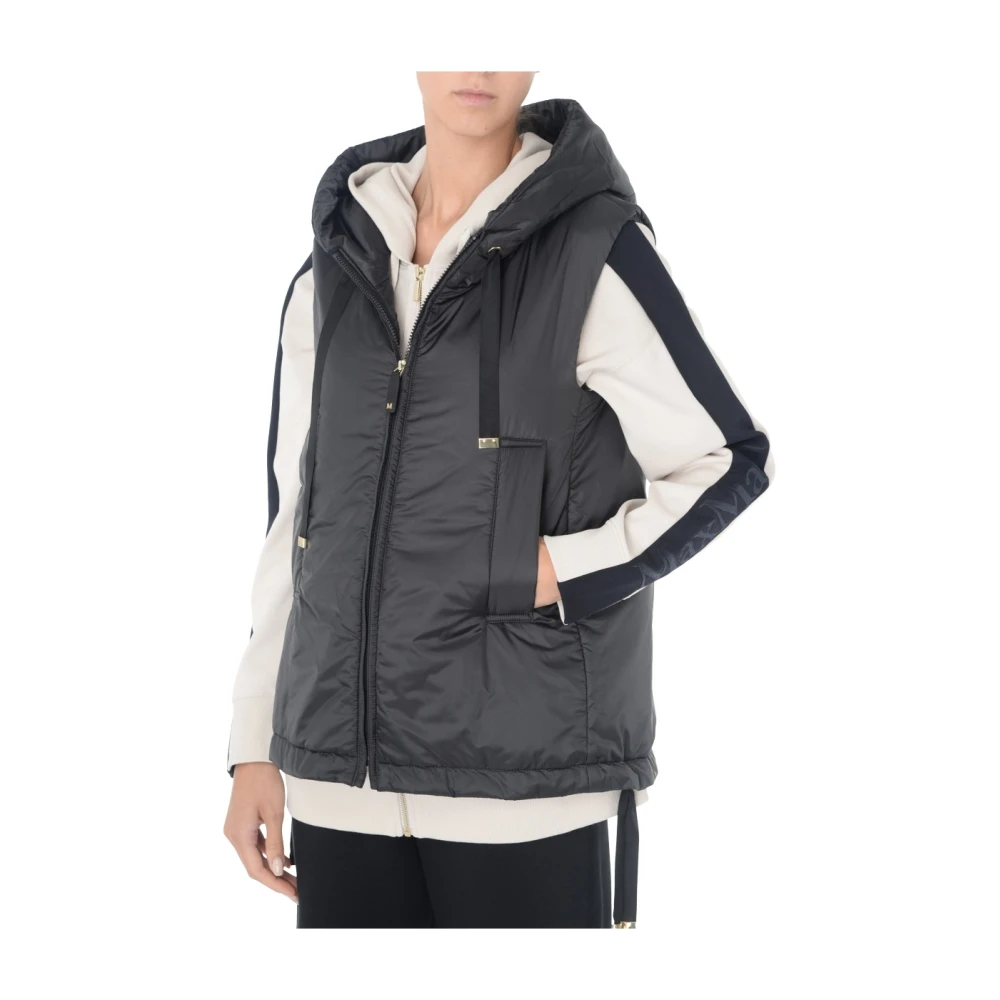 Max Mara Greengo Zwart Gewatteerd Vest Black Dames