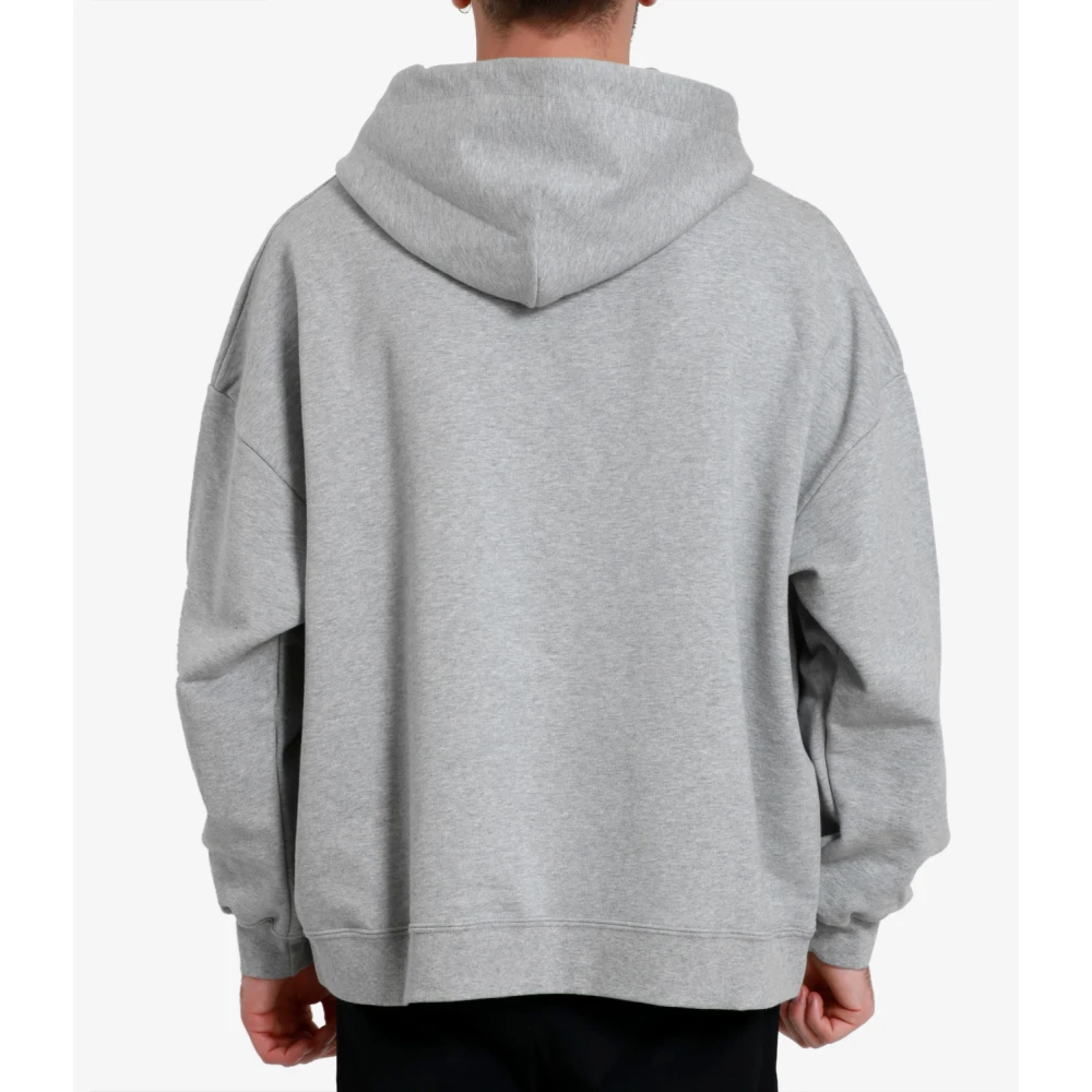Gcds Grijze Logo Hoodie met Trekkoord Gray Heren