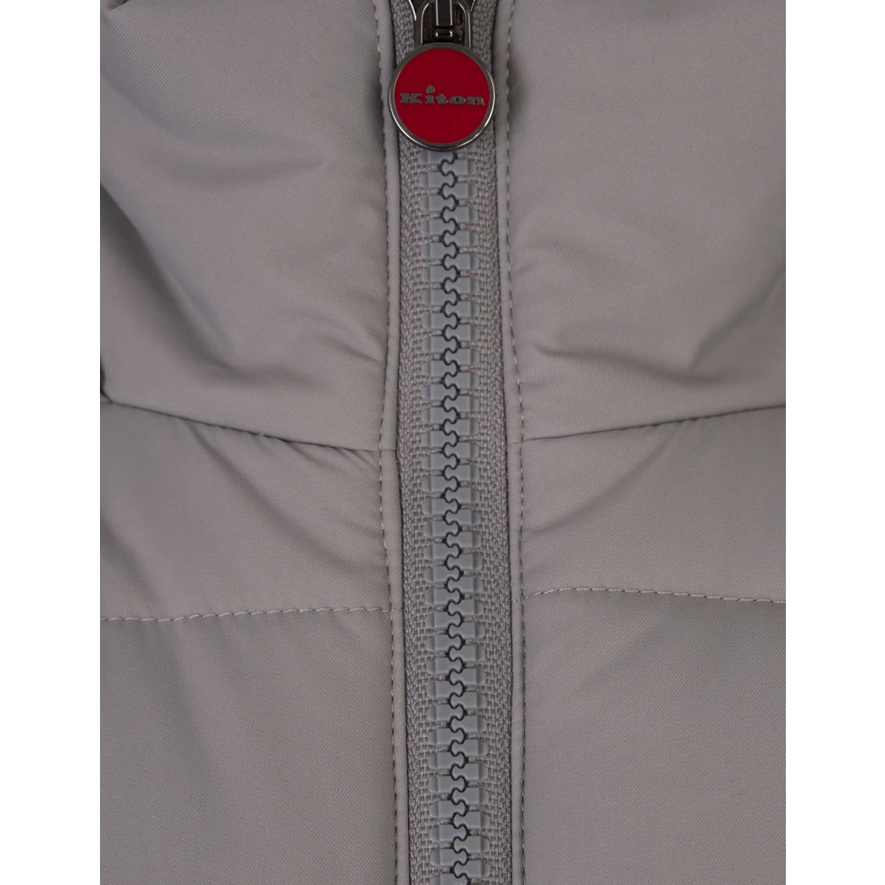Kiton Grijze Gewatteerde Gilet Gray Heren