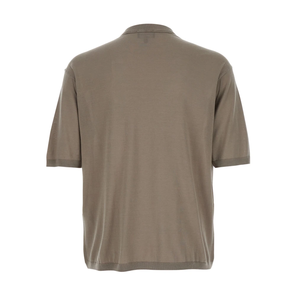 Emporio Armani Bruin Logo Crewneck T-shirt Katoenmix Brown Heren