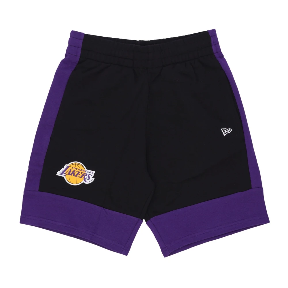 New Era Men's Black Nba Color Block Shorts Loslak