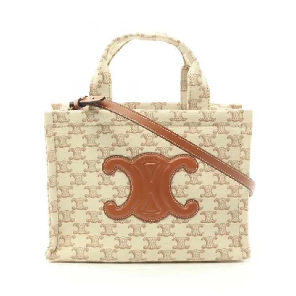 Celine Vintage Pre-owned Canvas celine-bags Beige Dames