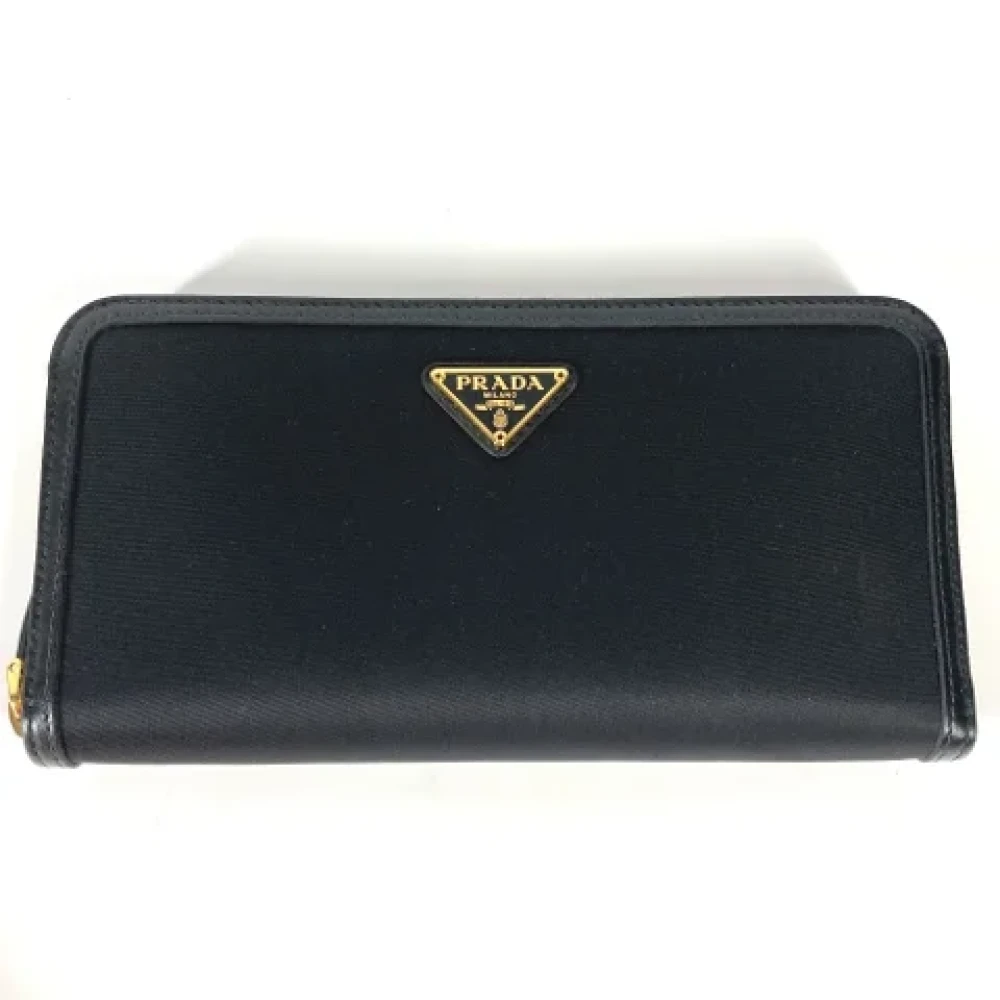 Prada Vintage Pre-owned Leather wallets Black Dames