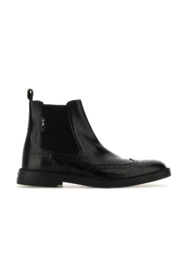 black-leather-ankle-boots