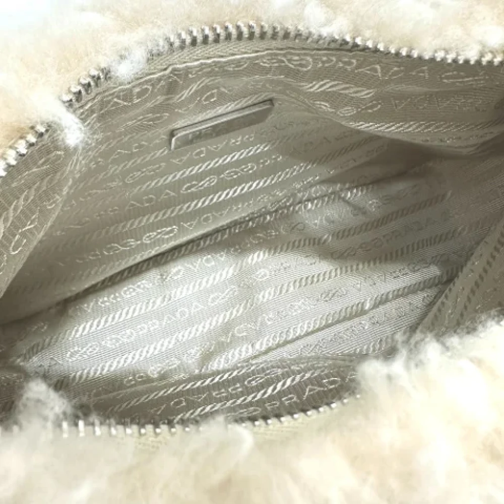Prada Vintage Pre-owned Fabric prada-bags Beige Dames
